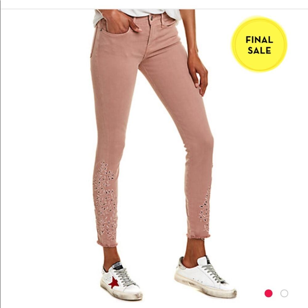 FRAME le skinny de Jeanne mid rise pink 27 NWT